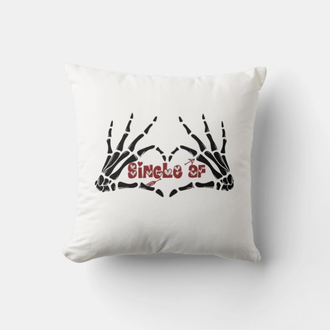 Cojín Decorativo Af Skeleton Hands Heart Classic (Anverso)