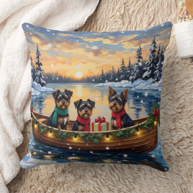 Cojín Decorativo Affenpinscher Dog Christmas Boat Holiday (Manta)