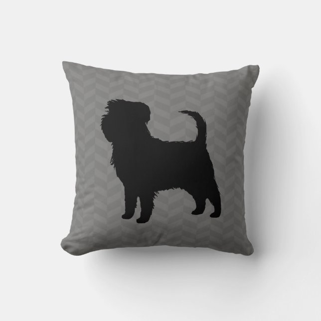 Cojín Decorativo Affenpinscher Silhouette (Anverso)