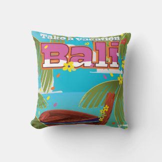 Cojín Decorativo Afiche de Bali Travel.