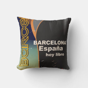 Cojín Decorativo Afiche de viaje del buque de crucero barato de Bar