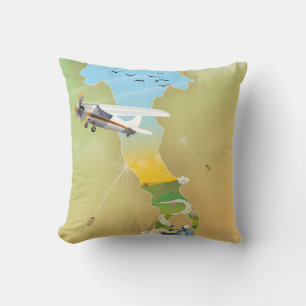 Cojín Decorativo Afiche de viajes de Italia.