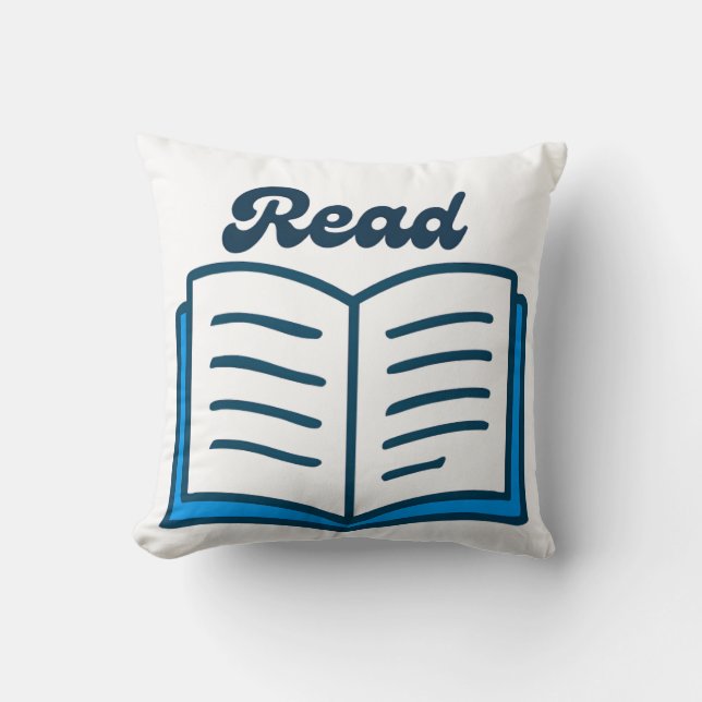 Cojín Decorativo Aficionado a leer libros (Anverso)