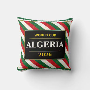 Cojín Decorativo Aficionado de Fútbol de Argelia 2026 con Patrones 