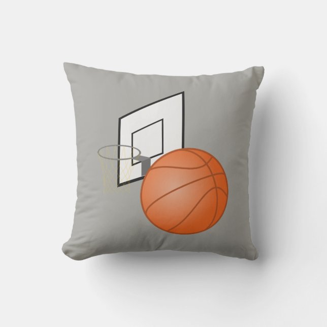 Cojín Decorativo Aficionado del Baloncesto (Anverso)