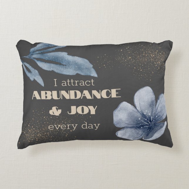 Cojín Decorativo Afirmación de la manifestación - Personalizada (Anverso)