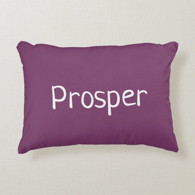 Cojín Decorativo Afirmación de Prosper Púrpura (Anverso)