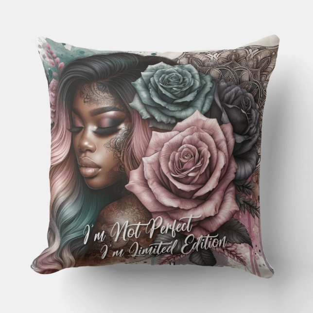 Cojín Decorativo Afirmación diaria femenina (Anverso)