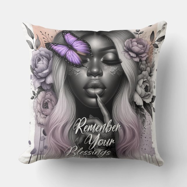 Cojín Decorativo Afirmación diaria femenina (Anverso)