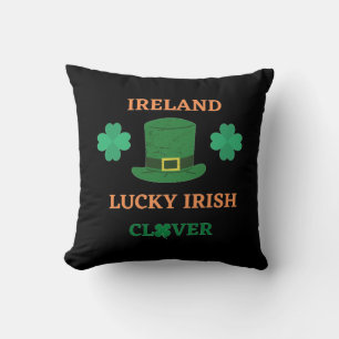 Cojín Decorativo Afortunado trébol irlandés T-Shirt