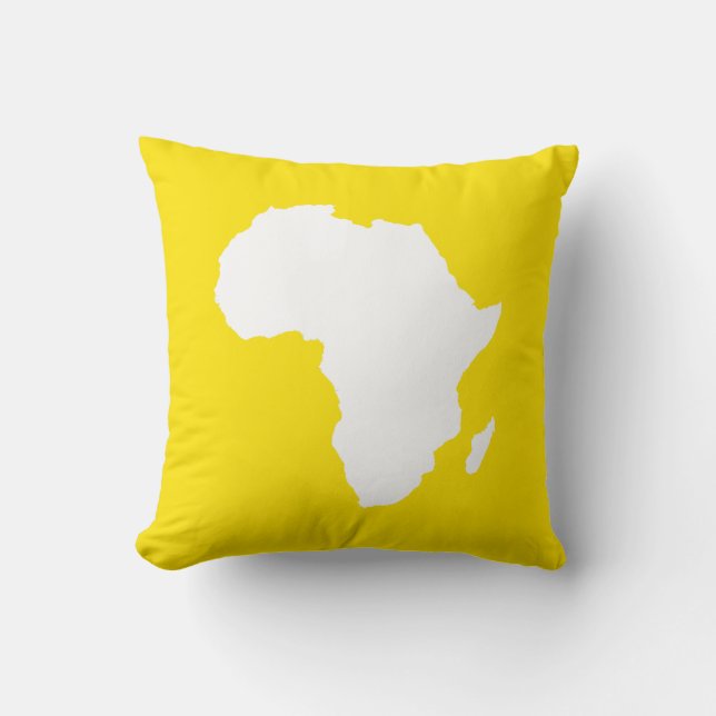 Cojín Decorativo África Audaz del Amarillo Dorado (Front)