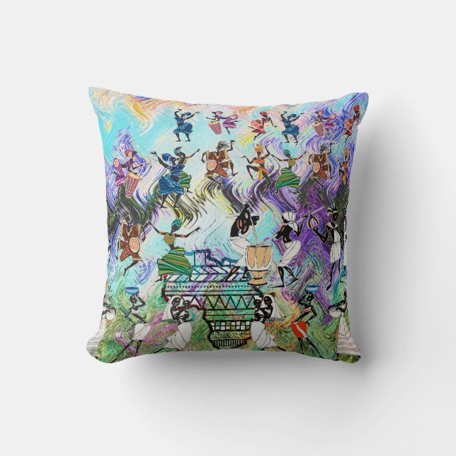 Cojín Decorativo African Feast: Rhythms of Africa  (Anverso)