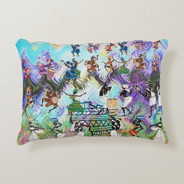 Cojín Decorativo African Feast: Rhythms of Africa  (Anverso)