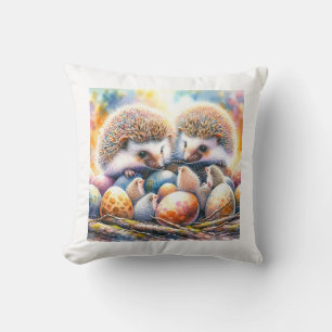 Cojín Decorativo African Pygmy Hedgehogs 040624AREF112 - Watercolor