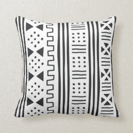 Cojín Decorativo Africano blanco MudCloth del negro el | inspirado