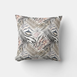 Cojín Decorativo Africano, combo, cuero, tigre, Jaguar, manchado,
