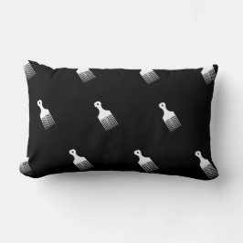 Cojín decorativo afro blanco y negro del peine