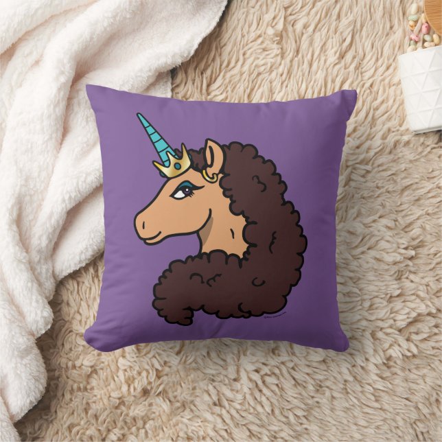 Cojín Decorativo Afro Unicornio | Divino (Manta)