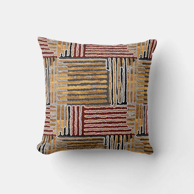 Cojín Decorativo Afrocéntrico Kuba Cloth (Anverso)