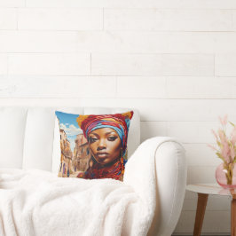 Cojín Decorativo "Afrofuturismo: Sueños vibrantes de patrimonio"