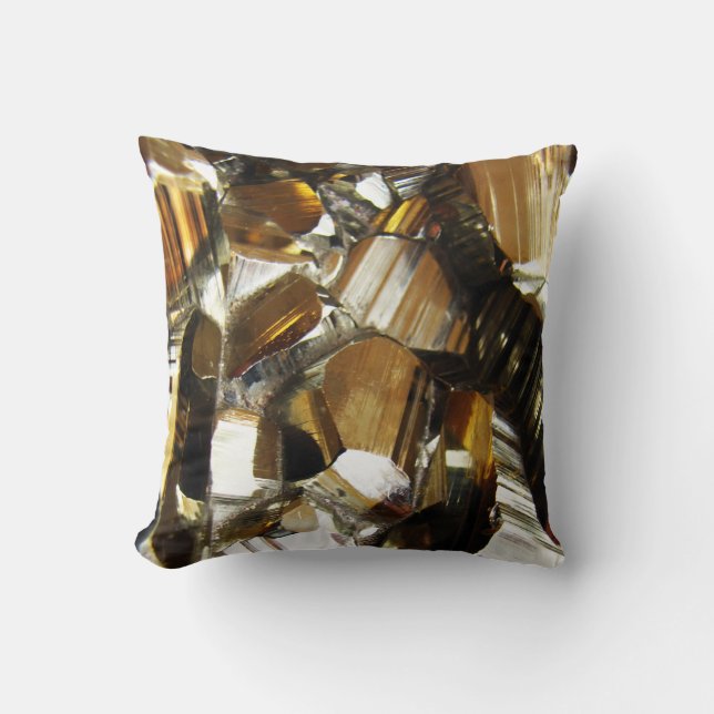 Cojín Decorativo Agate de oro elegante (Anverso)