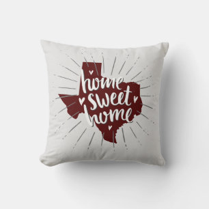 Cojín Decorativo Aggies Maroon Home Sweet Home - Texas