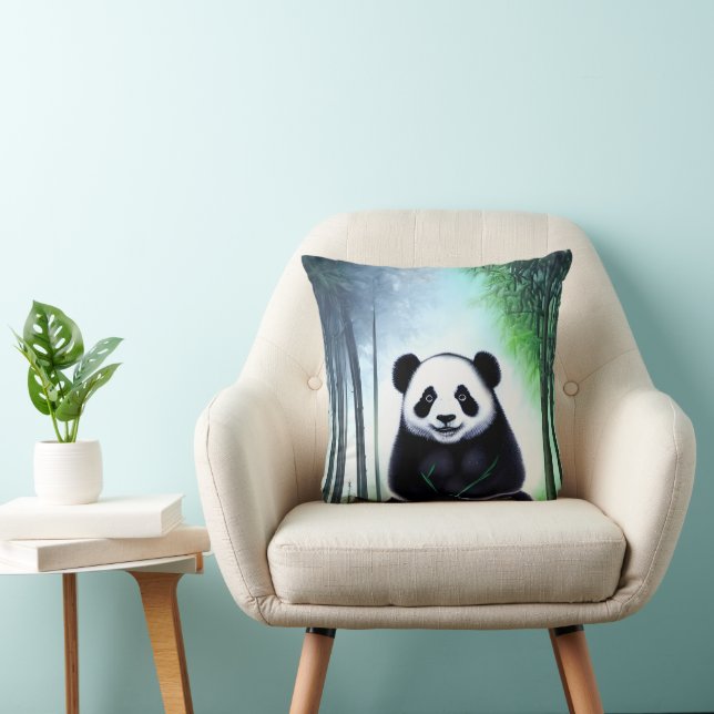 Cojín Decorativo Agradable, Cuidadoso Oso Panda (Silla)