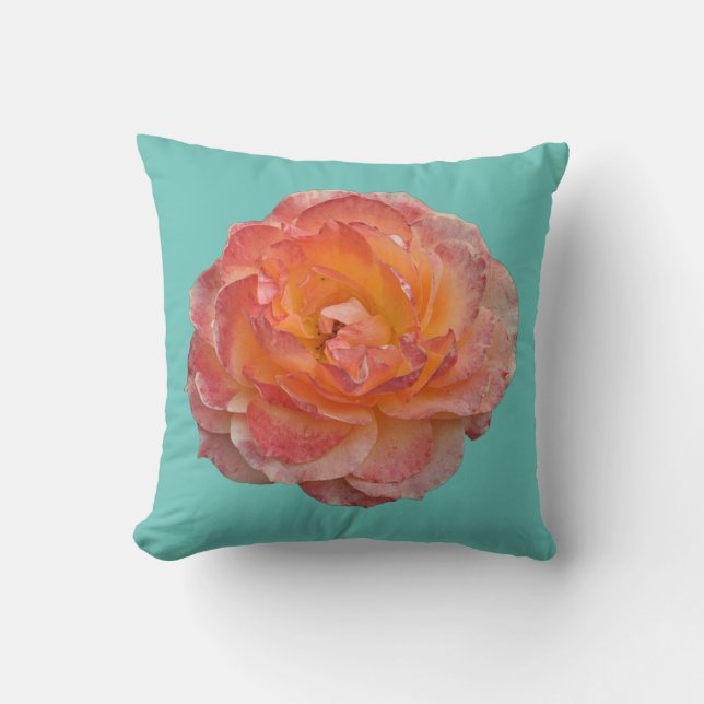 Cojín Decorativo Agradable naranja peony (Anverso)