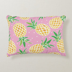Cojín Decorativo Agradable piña en el fondo de los puntos de polka
