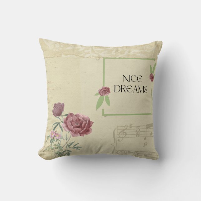 Cojín Decorativo Agradable Sueño Floral Pillow (Anverso)