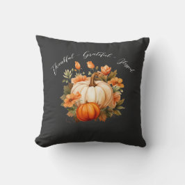 Cojín Decorativo Agradecido Agradecida Bendita Calabaza Día de Acci