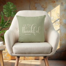 Agradecido otoño verde sabio personalizado