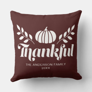 Cojín Decorativo Agradecimiento Calabaza Nombre personalizado Agrad