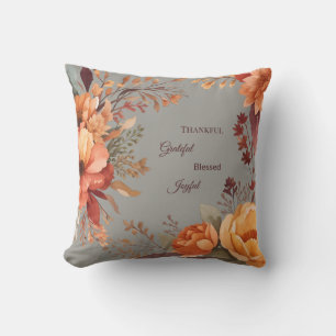 Cojín Decorativo Agradecimiento Grategul Blessed Floral Acción de G
