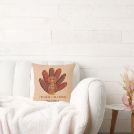 Cojín Decorativo Agradecimiento para amigos y familia agregar llave