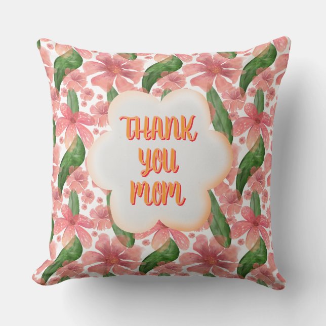 Cojín Decorativo Agradecimiento personalizado y personalizado a Mam (Anverso)