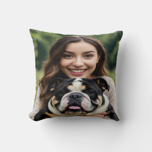 Cojín Decorativo Agregar foto de Bulldog Personalizar