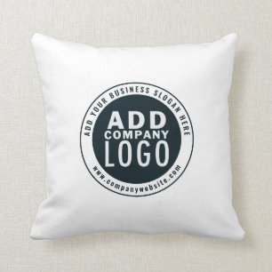 Cojín Decorativo Agregar logotipo de empresa y dirección de sitio w