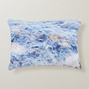 Cojín Decorativo Agua azul ondulante