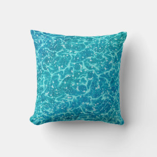 Cojín Decorativo Agua de mar azul con paracaídas