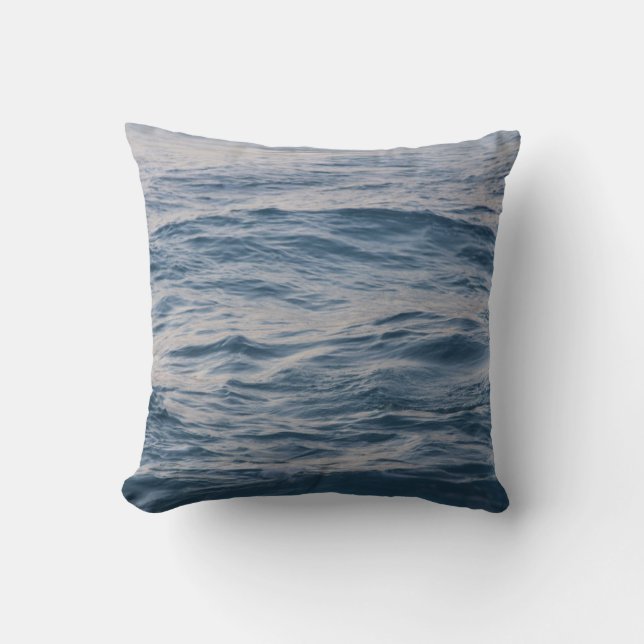 Cojín Decorativo Agua de mar en primer plano  (Anverso)