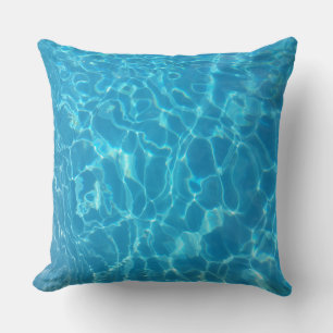 Cojín Decorativo Agua de Piscina Azul Celeste Cristalina