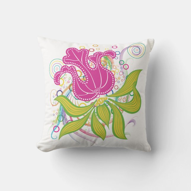 Cojín Decorativo Agua rosada grande Lilly (Anverso)