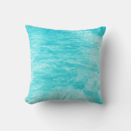 Cojín Decorativo Agua turquesa de mar con salpicaduras