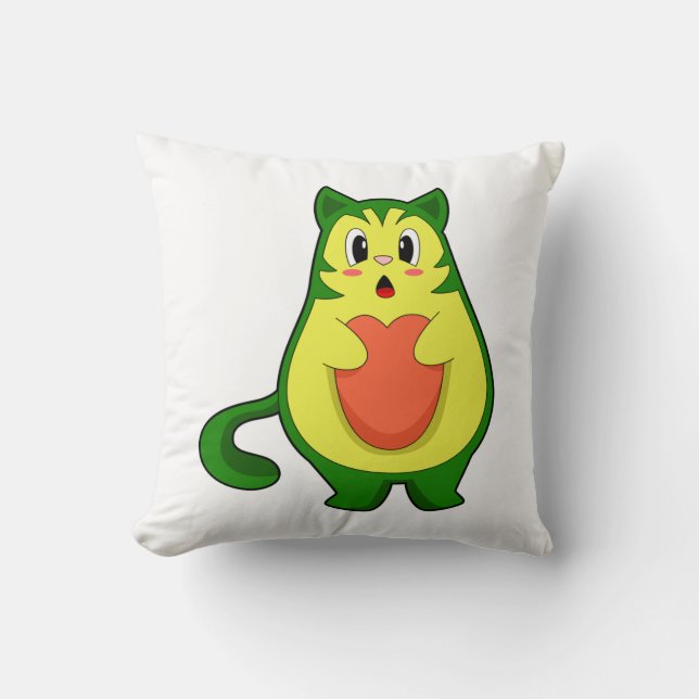 Cojín Decorativo Aguacate de gato (Anverso)