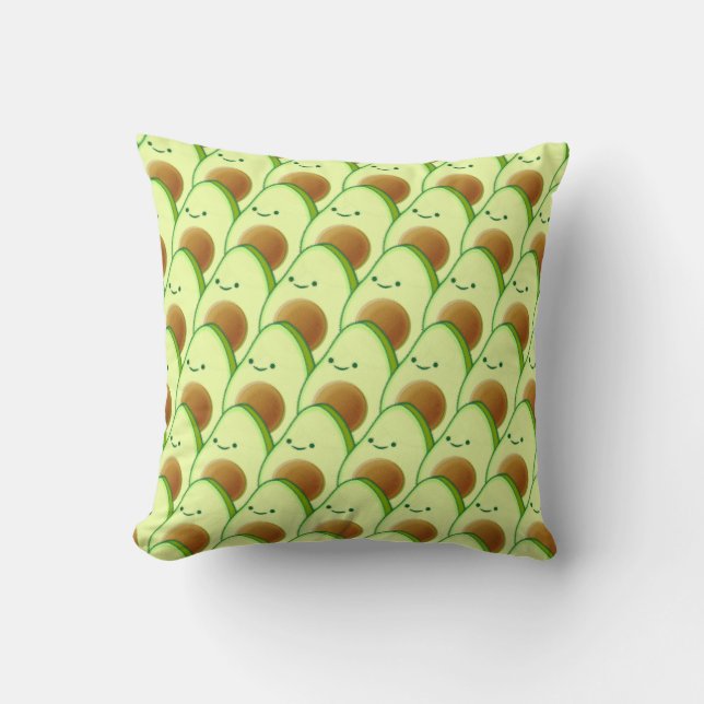 Cojín Decorativo Aguacate lindo por todo el dibujo (Anverso)