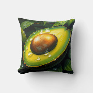 Cojín Decorativo Aguacate orgánico de la corona con gotas