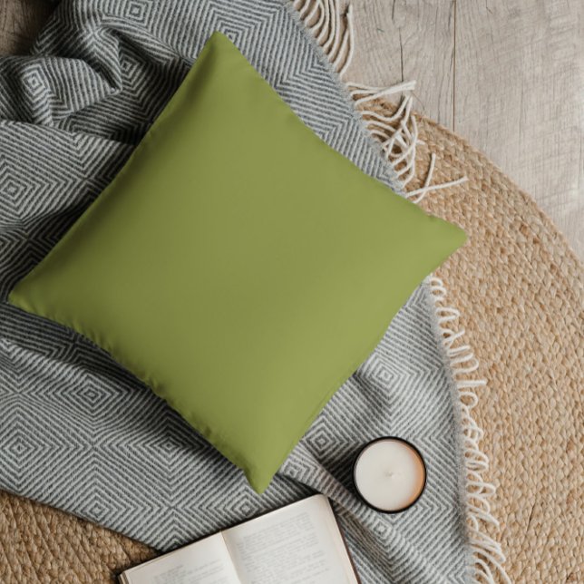 Cojín Decorativo Aguacate verde sólido (Subido por el creador)