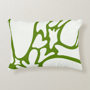 Cojín Decorativo Aguacate Verde y Blanco Cerámico