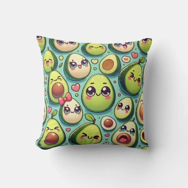 Cojín Decorativo Aguacates Adorables (Anverso)
